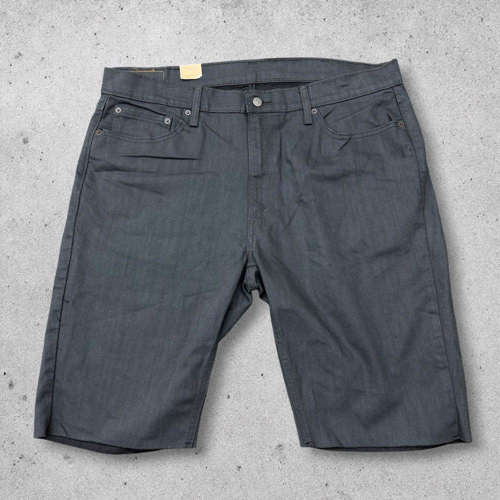 Levis 541 Athletic Taper Mens Shorts‎ Gray Charcoal Cut Off WaterLess W40 NEW